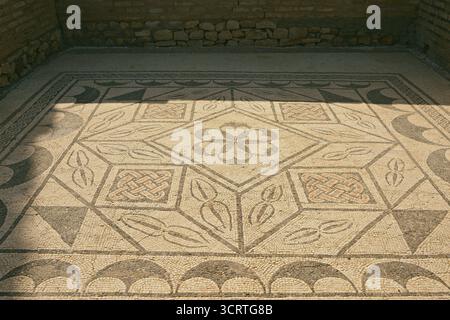 La Casa degli uccelli della città romana di Italica, situata nella città di Santiponce nella provincia di Siviglia, Andalusia, Spagna. Foto Stock