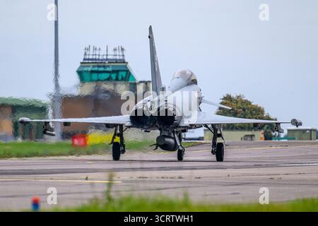 Display RAF Brize Norton, Industry Day, Eurofighter Typhoon Callsign REHEAT01. Foto Stock