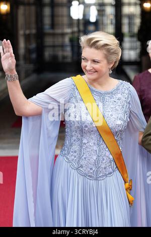 Lussemburgo, Lussemburgo. 3 ottobre 2025. La granduchessa del Lussemburgo Stephanie alla cerimonia di abdicazione del granduca del Lussemburgo Enrico al Palazzo Granducale di Lussemburgo, città del Lussemburgo, il 3 ottobre 2025. Il Lussemburgo incoronerà oggi un nuovo sovrano con il principe Guillaume destinato a succedere a suo padre, il granduca Enrico, che abdicherà ufficialmente lo stesso giorno, ponendo fine a un regno di 25 anni. Foto di David NIVIERE/ABACAPRESS.COM credito: Abaca Press/Alamy Live News Foto Stock