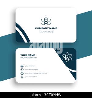 Modello moderno minimalista per biglietti da visita Design aziendale e professionale Illustrazione Vettoriale