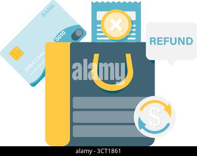 rimborso della transazione Illustrazione Vettoriale