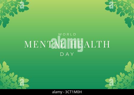 Illustrazione di fondo giornata mondiale della salute mentale. Illustrazione Vettoriale
