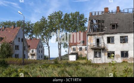 Sito militare abbandonato penisola di Wustrow Mar Baltico Germania Foto Stock