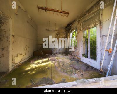 Sito militare abbandonato penisola di Wustrow Mar Baltico Germania Foto Stock