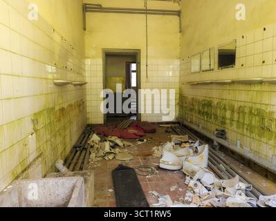 Sito militare abbandonato penisola di Wustrow Mar Baltico Germania Foto Stock