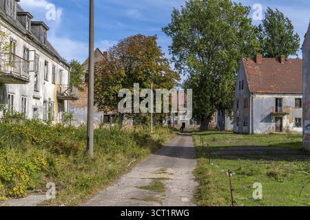 Sito militare abbandonato penisola di Wustrow Mar Baltico Germania Foto Stock