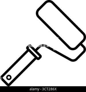 Strumento rullo per pittura - icona vettoriale Illustrazione Vettoriale