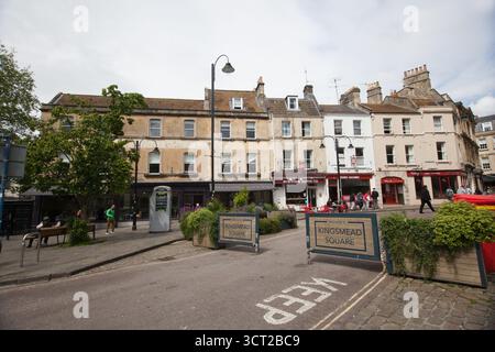 Vista su Kingsmead Square, Bath nel Somerset nel Regno Unito Foto Stock