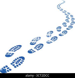 Traccia dell'impronta umana e umana silhouette - vettore di stock Illustrazione Vettoriale