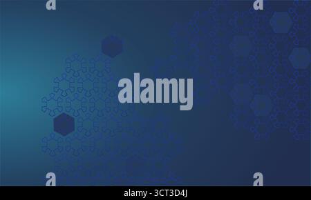 Sfondo blu scuro astratto con linee curve fluide Illustrazione Vettoriale