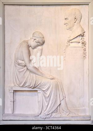ANTONIO CANOVA (Possagno, 1757 - Venezia, 1822), stele funebre di Giovanni Volpato, 1804, Plaster cast, gallerie dell'Accademia, Galleria dell'Accademia, CA Foto Stock