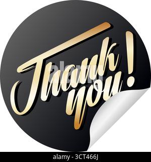 Grazie, distintivo rotondo vintage Illustrazione Vettoriale