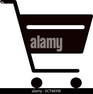 Il carrello delinea l'icona del vettore di progettazione Illustrazione Vettoriale
