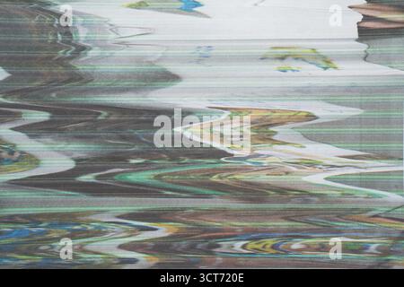 La grafica lo-fi ricorda una superficie d'acqua ondulata, realizzata utilizzando la tecnica della fotocopia su carta. Foto Stock