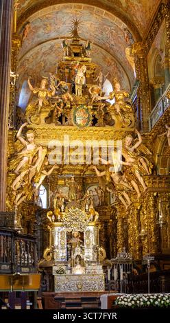 L'altare maggiore della Cattedrale di Santiago de Compostela Foto Stock