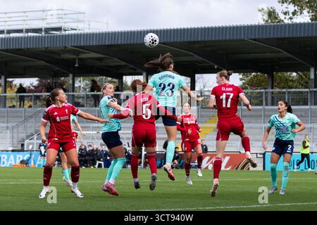 Londra, Regno Unito. 5 ottobre 2025. Angolo durante la partita della Barclays Women's Super League tra London City Lionesses e Liverpool F.C. Women al CopperJax Community Stadium.credito: Suzanne Lycett/Alamy. Crediti: Suzanne Lycett/Alamy Live News Foto Stock