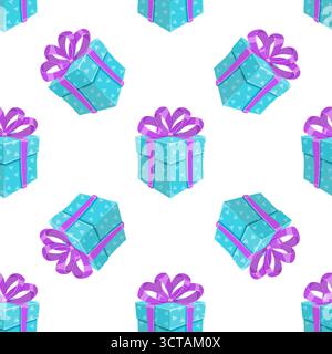 Modello della confezione regalo dei cartoni animati Illustrazione Vettoriale