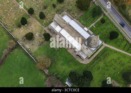 Church of St Oswald, Lythe, è la chiesa parrocchiale del villaggio di Lythe nel North Yorkshire Foto Stock