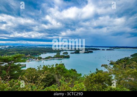 Prefettura di Miyagi, Matsushima, uno dei tre punti più panoramici del Giappone, Toyama Foto Stock