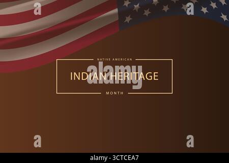 Celebrazione della Cultura di novembre come mese del patrimonio degli indiani d'America Illustrazione Vettoriale