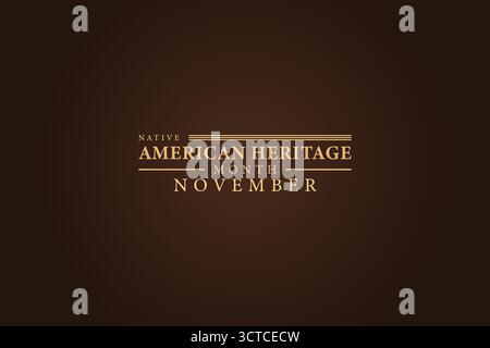 Celebrazione della Cultura di novembre come mese del patrimonio degli indiani d'America Illustrazione Vettoriale