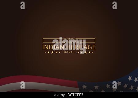 Celebrazione della Cultura di novembre come mese del patrimonio degli indiani d'America Illustrazione Vettoriale