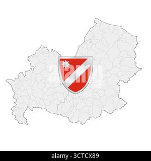 Stemma e mappa regionale del Molise, Italia, illustrazione vettoriale Illustrazione Vettoriale
