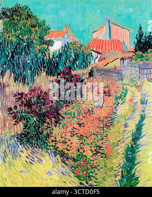 Vincent van Gogh, Giardino dietro una casa, pittura ad olio su tela, 1888 Foto Stock