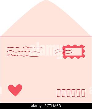 Busta romantica e carina di San Valentino Illustrazione Vettoriale