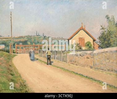 The Railway Crossing at Les Pâtis vicino Pontoise, 1873-1874. Collezione privata. Foto Stock