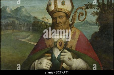 Saint Maurelius, 1520-1530. Si trova nella Collezione del Museo della Cattedrale di Ferrara. Foto Stock