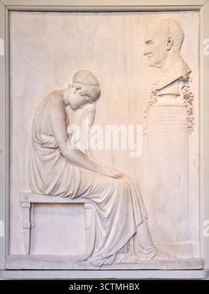ANTONIO CANOVA (Possagno, 1757 - Venezia, 1822), stele funebre di Giovanni Volpato, 1804, Plaster cast, gallerie dell'Accademia, Galleria dell'Accademia, campo della Carita, Dorsoduro, Venezia, Veneto, Italia. Foto Stock