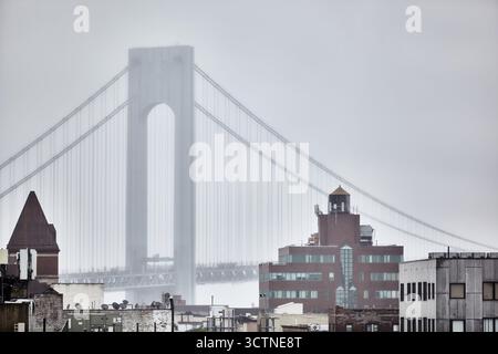 Verrazzano Narrows Bridge Foto Stock