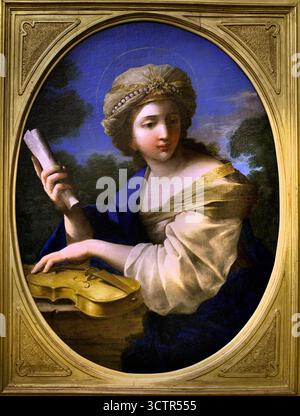 Santa Cecilia 1640 Giovanni Francesco Romanelli (1610 - 1662) Italia Santa Cecilia: Patrona dei musicisti Foto Stock