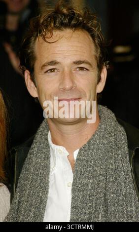 Luke Perry a una chiamata fotografica per il nuovo adattamento teatrale di When Harry Met Sally al Theatre Royal, Londra - 08/01/04 Foto Stock
