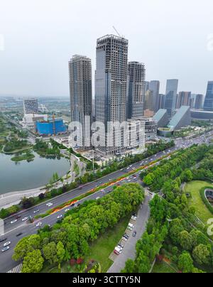 Fotografia aerea del Chengdu IFS International Financial Center nel distretto di Jinjiang, città di Chengdu Foto Stock