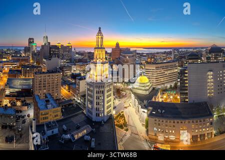 Buffalo, New York, Stati Uniti, skyline della città. Foto Stock