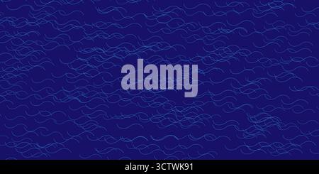 Sfondo blu astratto con onde azzurre fluide e linee curve per progetti di design Foto Stock