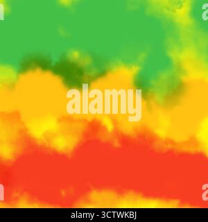Sfondo astratto sfumato arcobaleno con tonalità di verde, giallo e rosso vivaci per progetti di design Foto Stock
