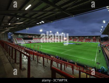Leigh, Regno Unito. 8 ottobre 2025. Vista generale del Leigh Sports Village davanti alla partita di Champions League femminile Manchester United contro Valerenga femminile al Leigh Sports Village di Leigh. Il credito per immagini dovrebbe essere: Cody Froggatt/Sportimage Credit: Sportimage Ltd/Alamy Live News Foto Stock
