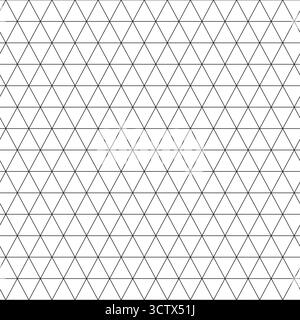 Ripetizione geometrica senza cuciture. Ripetizione dello sfondo astratto. Geometria modificabile. Linea nera fredda ripetuta isolata su sfondo bianco. Selezionare stampe 3D. Illustrazione Vettoriale