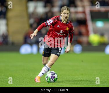 Leigh Sports Village, Manchester, Regno Unito. 8 ottobre 2025. Women's Champions League Football, Manchester United contro Valerenga; Jess Park of Manchester United Women Credit: Action Plus Sports/Alamy Live News Foto Stock