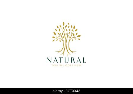 Struttura di illustrazione astratta Logo Business Natural Brand Identity Illustrazione Vettoriale