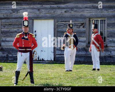 Il colpo del canone, Fort George, Niagara-on-the-Lake, Ontario, Canada Foto Stock