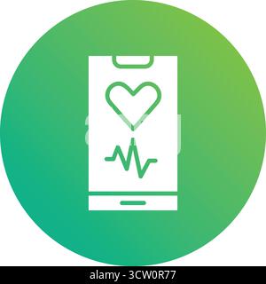 Illustrazione del disegno dell'icona del vettore della frequenza cardiaca Illustrazione Vettoriale