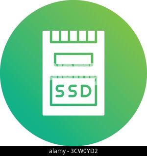 Illustrazione della progettazione dell'icona del vettore SSD Illustrazione Vettoriale