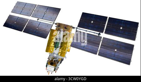 Satellite spaziale di navigazione glonass isolato Foto Stock