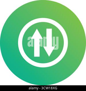 Illustrazione di progettazione dell'icona vettoriale a due vie Illustrazione Vettoriale