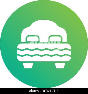 Illustrazione di progettazione dell'icona del vettore del letto Illustrazione Vettoriale