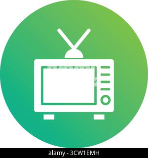Illustrazione della progettazione dell'icona del vettore televisivo Illustrazione Vettoriale